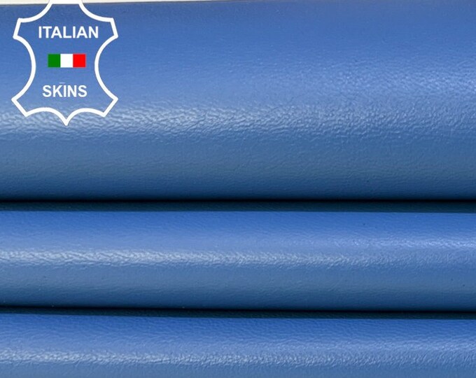 AZURE BLUE Soft Italian Lambskin Lamb Sheep Leather hide hides skin skins 5sqf 0.7mm #B9779