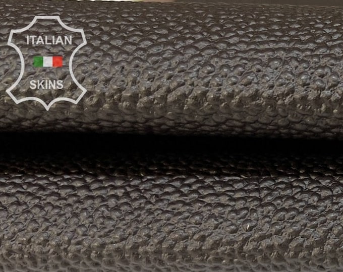 DARK BROWN GRAINY Textured Italian Goatskin Goat Leather hide hides skin skins 7sqf 0.8mm #B8298
