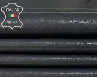 DARK MIDNIGHT BLUE Vegetable Tan Thin Soft Italian Lambskin Lamb Sheep Leather hide hides skin skins 8sqf 0.5mm #B8271