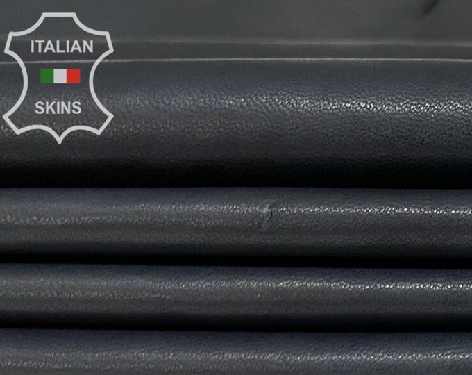 DARK MIDNIGHT BLUE Vegetable Tan Thin Soft Italian Lambskin Lamb Sheep Leather hide hides skin skins 8sqf 0.5mm #B8271