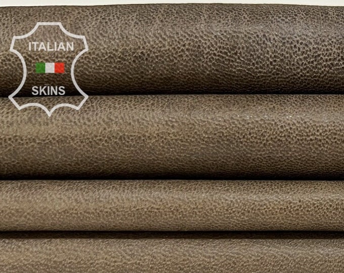 WALNUT GREYISH BROWN Vegetable Tan Thin Soft Italian Lambskin Lamb Sheep Leather hide hides skin skins 6sqf 0.6mm #B8139