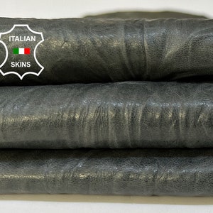 GREY VEGETABLE TAN Soft Italian Lambskin Lamb Sheep Leather hide hides skin skins 5+sqf 0.7mm #B9094