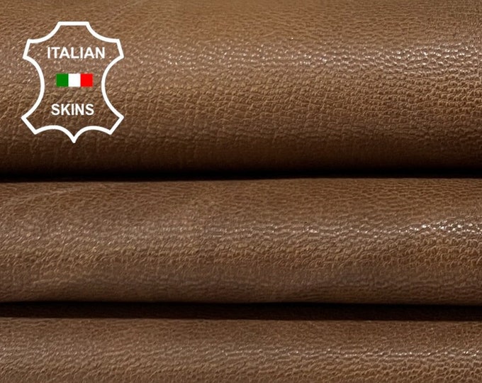 BROWN ANTIQUED VEGETABLE Tan Rough Soft Italian Goatskin Goat Leather hide hides skin skins 4+sqf 1.0mm #B9243