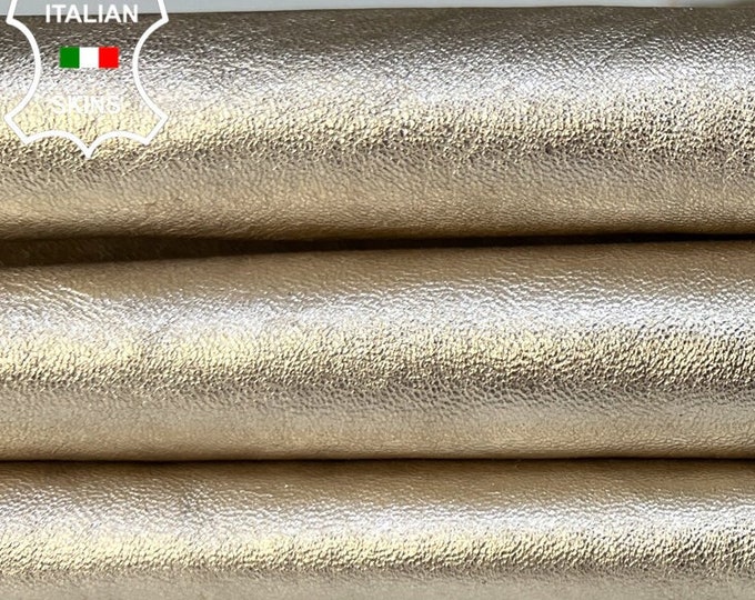 METALLIC PLATINUM WASHED Vegetable Tan Italian Goatskin Goat Leather hide hides skin skins 4sqf 1.0mm #B9578