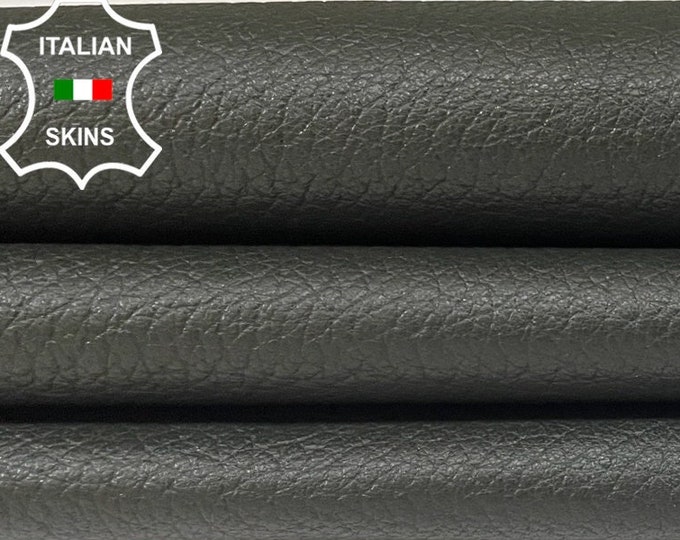 DEEP OLIVE GREEN Gray Thin Soft Italian Lambskin Lamb Sheep Leather hides hide skin skins 4+sqf 0.5mm #B2279