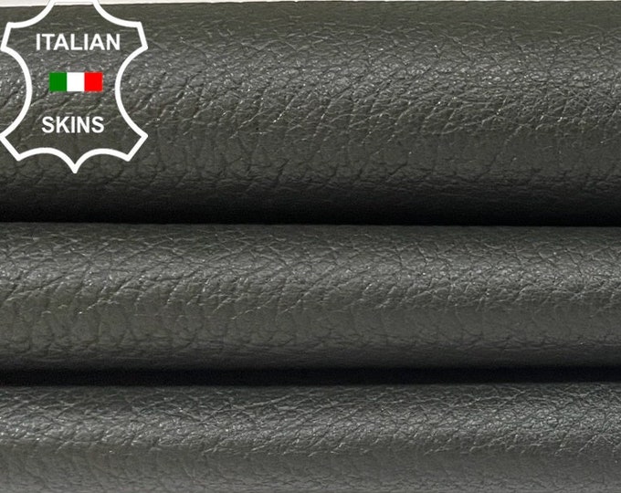 DEEP OLIVE GREEN Gray Thin Soft Italian Lambskin Lamb Sheep Leather hides hide skin skins 4+sqf 0.5mm #B2279