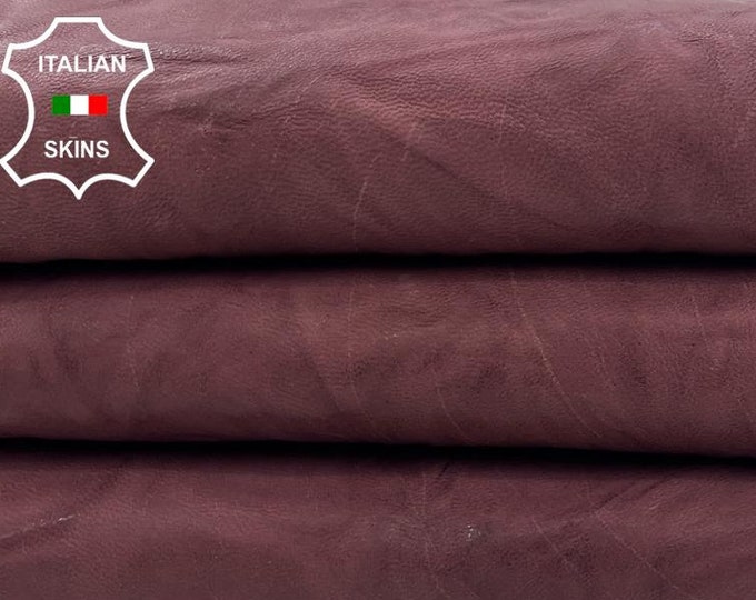 PALE WINE WRINKLED Antiqued Vegetable Tan Thick Italian Goatskin Goat Leather hide hides skin skins 6sqf 1.1mm #C1031