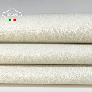 IVORY ROUGH Thick Italian Goatskin Goat leather hide hides skin skins 4+sqf 1.1mm #B9689