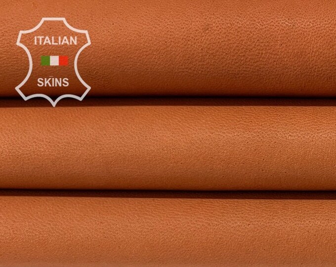 NATURAL TERRACOTTA BROWN Vegetable Tan Thin Soft Italian Lambskin Lamb Sheep Leather hides hide skin skins 5+sqf 0.6mm #B7820