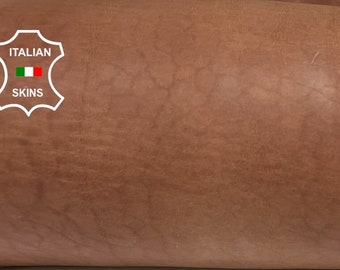 Delivered Duty Paid-NATURAL BROWN VACHETTA Vegetable Tan  Thick Strong Italian Cow leather skin hide 18"x47" 4.5-5.5mm 12oz #B9745