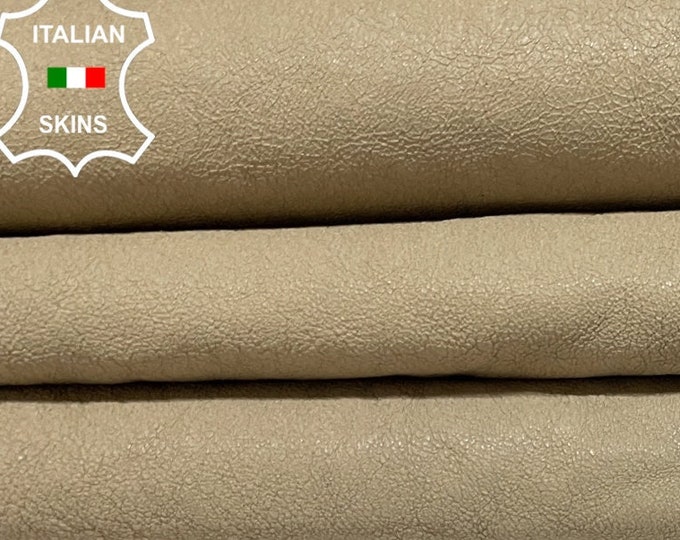 WASHED BEIGE CRINKLED Rough Soft Italian Lambskin Lamb Sheep Leather hides hide skin skins 6sqf 0.8mm #B2270