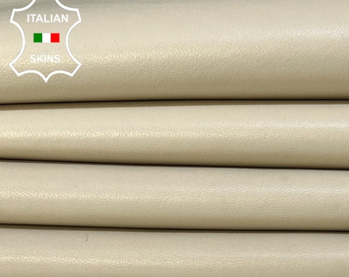 BONES BEIGE Soft Italian Lambskin Lamb Sheep Leather pack 6 hides skins total 30sqf 0.9mm #B9625