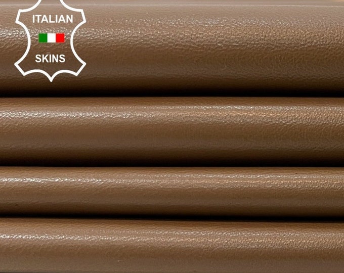 CARAMEL BROWN Thin Soft Italian Lambskin Lamb Sheep Leather hide hides skin skins 7sqf 0.6mm #C395