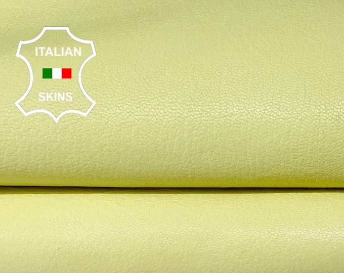 LIGHT YELLOW ROUGH Thick Italian Goatskin Goat Leather hides hide skin skins 3-5sqf 1.4mm #B708