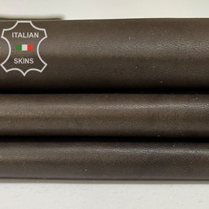 DARK TAUPE BROWN Distressed Antiqued Vegetable Tan Soft Italian Lambskin Lamb Sheep Leather hides hide skin skins 6+sqf 0.7mm #B7167