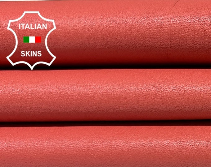 BRINK PINK Apricot Soft Italian STRETCH Lambskin Lamb Sheep Leather hide hides skin skins 5sqf 0.9mm #B3617
