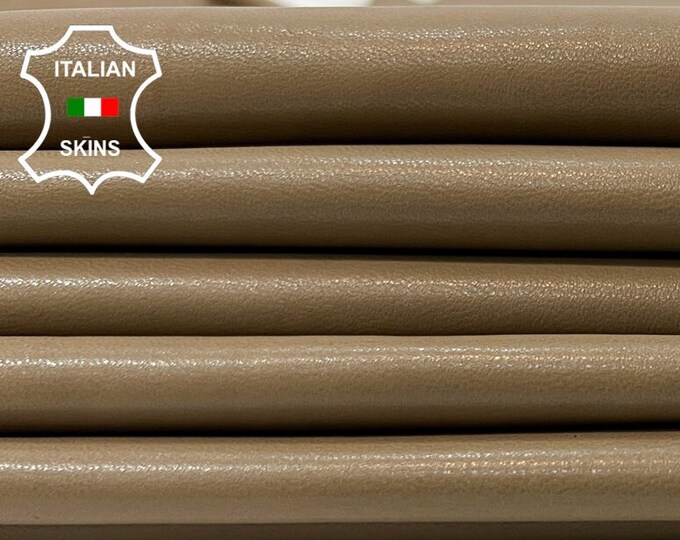 BISCUIT BEIGE VEGETABLE Tan Soft Italian Lambskin Lamb Sheep Leather pack 2 hides skins total 16sqf 0.9mm #C363