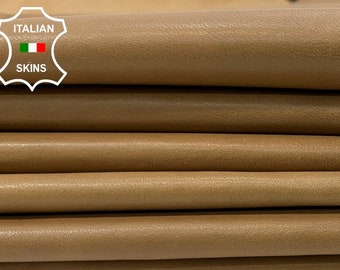 SAND LIGHT BROWN Soft Italian Lambskin Lamb Sheep leather pack 5 hides skins total 25sqf 0.7mm #B9920