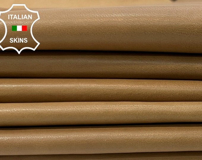 SAND LIGHT BROWN Soft Italian Lambskin Lamb Sheep leather pack 5 hides skins total 25sqf 0.7mm #B9920