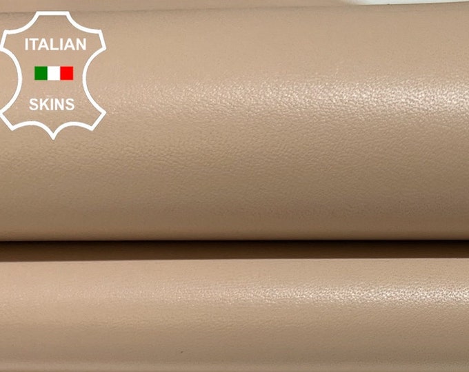 NUDE BEIGE Soft Italian Lambskin Lamb Sheep Leather hide hides skin skins 4sqf 0.8mm #B6358