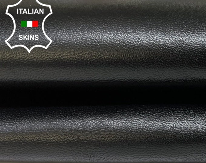 BLACK ON YELLOW Italian Lambskin Lamb Sheep Leather hide hides skin skins 4+sqf 0.7mm #B6095