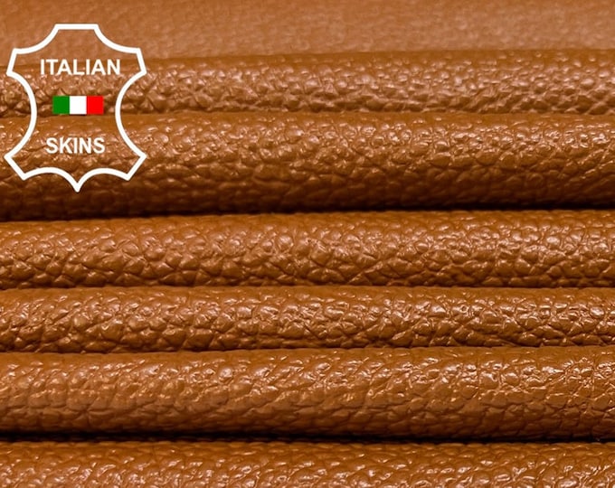 RUST BROWN PEBBLE Grainy Soft Italian Goatskin Goat Leather pack  5 hides skins total 20sqf 0.8mm #B6781