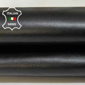 BLACK ON YELLOW Italian Lambskin Lamb Sheep Leather hide hides skin skins 4+sqf 0.7mm #B6095