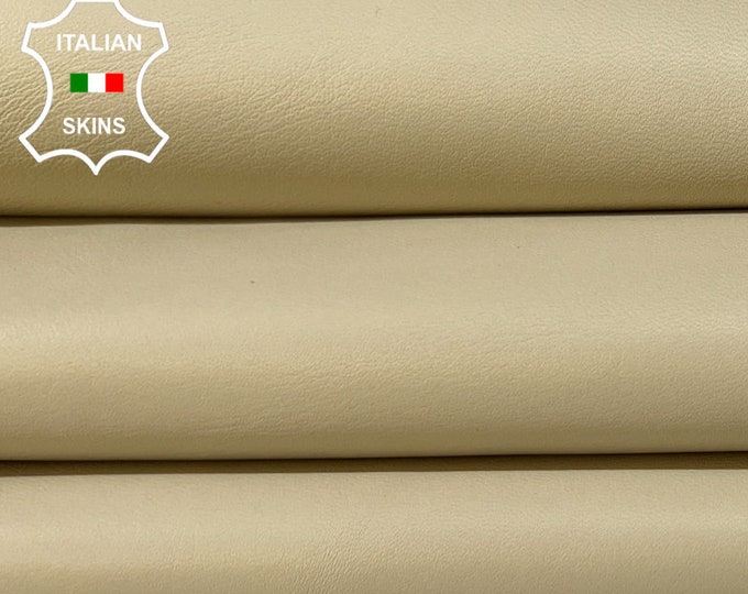 BEIGE Soft Italian Lambskin Lamb Sheep leather hide hides skin skins 3+sqf 0.7mm #B9664