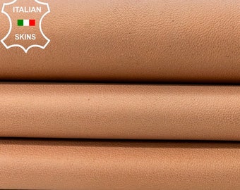 SALMON PEACH MATTE Soft Italian Lambskin Lamb Sheep Leather hide hides skin skins 5+sqf 1.0mm #C121