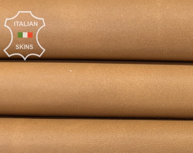 BISCUIT BROWN Strong Italian Goatskin Goat leather hide hides skin skins 5sqf 1.0mm #B7319