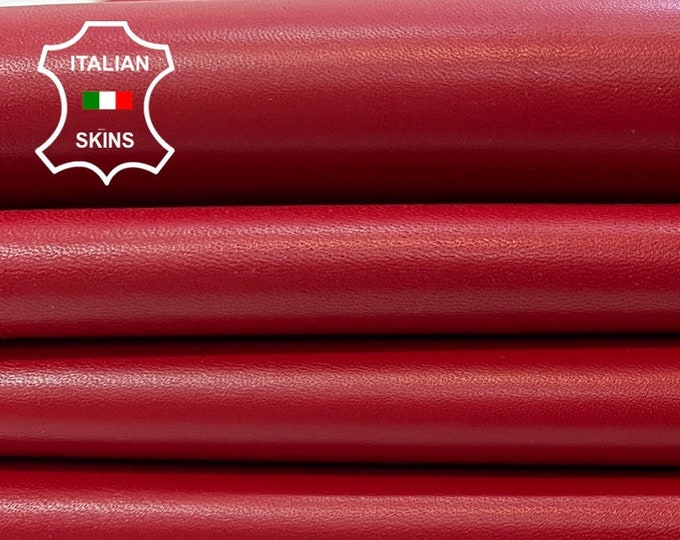 RED Soft Italian Lambskin Lamb Sheep Leather pack 2 hides skins total 10+sqf 0.8mm #C284