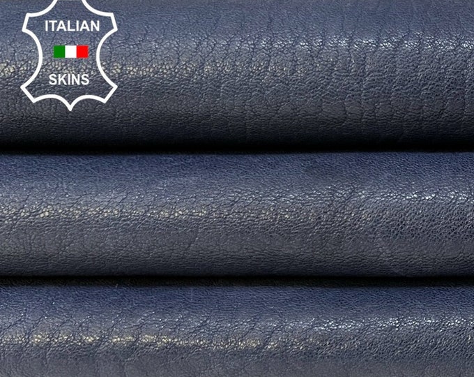 BLUE WASHED VEGETABLE Tan Thick Soft Italian Lambskin Lamb Sheep Leather hide hides skin skins 7sqf 1.6mm #B9434