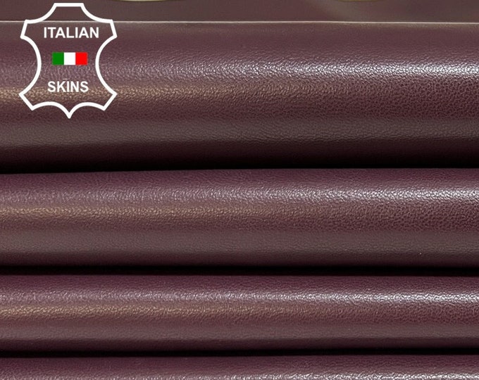 GRAPE PURPLE WINE Thick Soft Italian Lambskin Sheep leather pack 2 hides skins total 12sqf 1.1mm #B8573