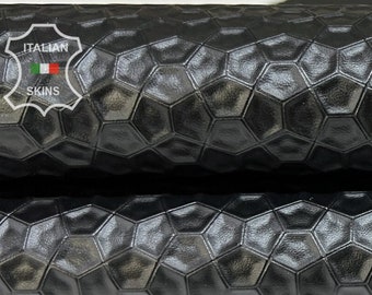 BLACK TURTLE SHELL Textured Embossed On Italian Goatskin Goat Leather hide hides skin skins 8+sqf 0.8mm #B8300