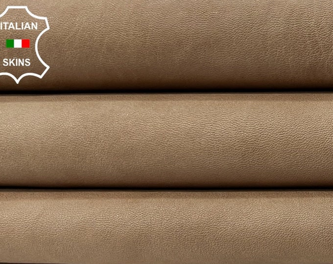 BISCUIT BEIGE VEGETABLE Tan Thick Soft Italian Lambskin Lamb Sheep Leather hide hides skin skins 6+sqf 1.3mm #C181