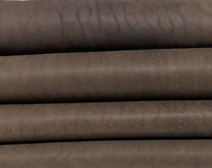 NATURAL BROWN VINTAGE look naked antiqued vegetable tan soft Italian Lambskin Lamb Sheep leather skin skins hide hides 7sqf 1.0mm #A9064