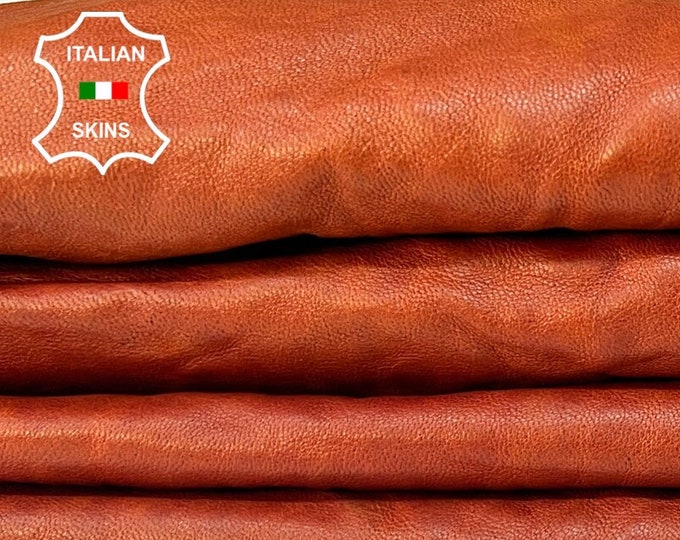 BRIC BROWN GRAINY Vegetable Tan Thick Soft Italian Lambskin Lamb Sheep Leather hide hides skin skins 6sqf 1.1mm #B9333