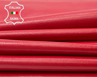 TRUE RED Soft Italian Lambskin Lamb Sheep Leather pack 4 hides skins total 12sqf 0.7mm #C34