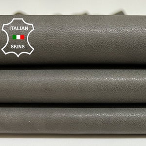 GRAY GREY Vegetable Tan Thick Soft Italian Lambskin Lamb Sheep Leather hide hides skin skins 8sqf 1.1mm #B6410