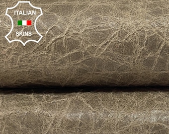 WALNUT BROWN BROWN Crinkled Vintage Look Italian Calfskin Calf Cow Leather hides hide skin skins 6-7sqf 1.0mm #B1031