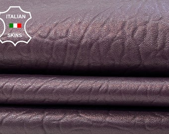 PURPLE BUBBLY PEARLIZED Vegetable Tan Thick Italian Lambskin Lamb Sheep Leather hide hides skin skins 5sqf 1.3mm #C230