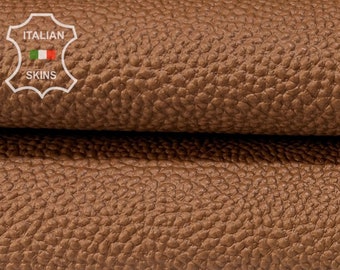BROWN GRAINY TEXTURED Thick Strong Italian Goatskin Goat Leather hide hides skin skins 9+sqf 1.8mm #B8297