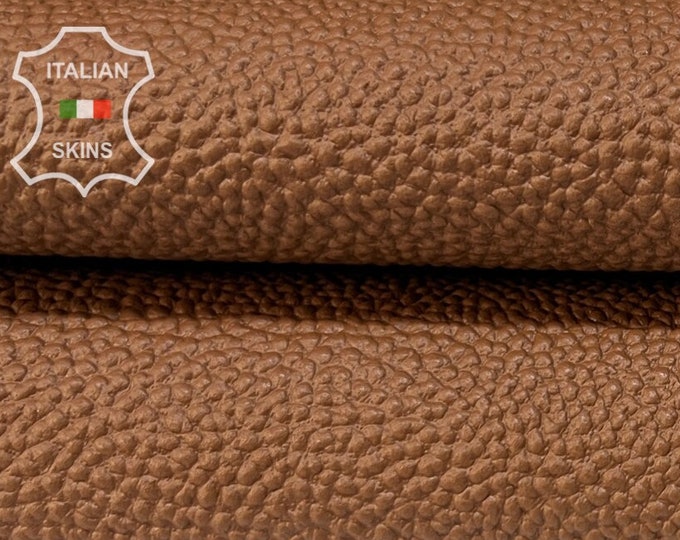 BROWN GRAINY TEXTURED Thick Strong Italian Goatskin Goat Leather hide hides skin skins 9+sqf 1.8mm #B8297