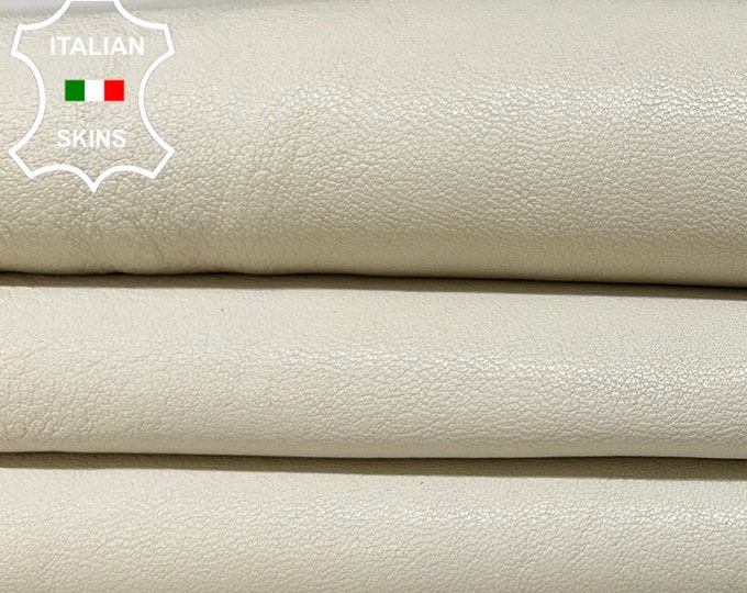 LIGHT BEIGE ROUGH Thick Soft Italian Lambskin Lamb Sheep leather hide hides skin skins 5+sqf 1.4mm #B6341