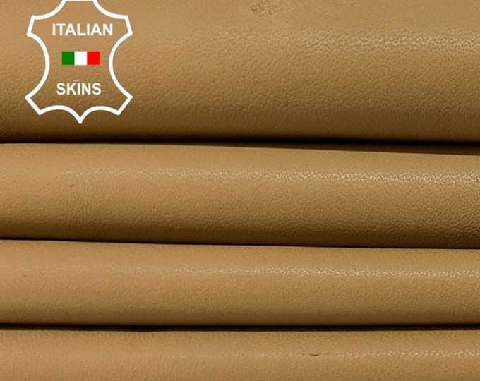 CAMEL SAND BROWN Soft Italian Lambskin Lamb Sheep Leather hide hides skin skins 7sqf 0.7mm #B6556