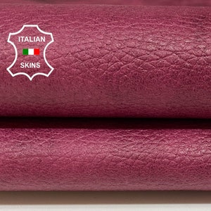 WASHED WINE RED Antiqued Grainy Pebble Distressed Thick Italian Goatskin Goat Leather hides hide skin skins 9sqf 1.2mm #B1829