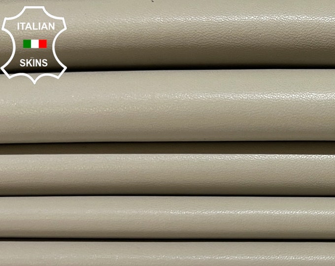 LIGHT TAUPE GREY Soft Italian Lambskin Lamb Sheep leather pack 2 hides skins total 11sqf 0.7mm #B8871