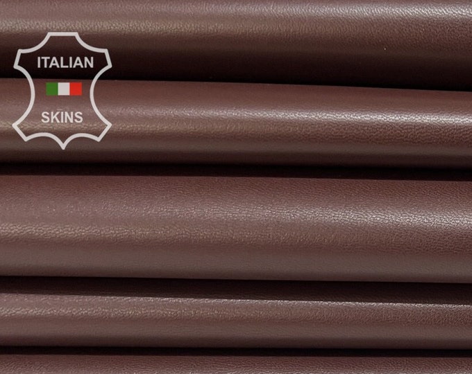 REDDISH BROWN Soft Italian Lambskin Lamb Sheep Leather pack 2 hides skins total 10sqf 0.7mm #B7893