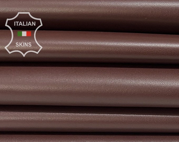 REDDISH BROWN Soft Italian Lambskin Lamb Sheep Leather pack 2 hides skins total 10sqf 0.7mm #B7893