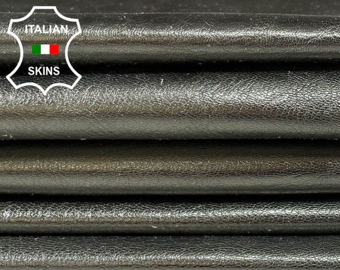 METALLIC OLIVE ROUGH Crinkled Italian Goatskin Goat Leather hides pack 3 skins total 10sqf 1.0mm #B1084